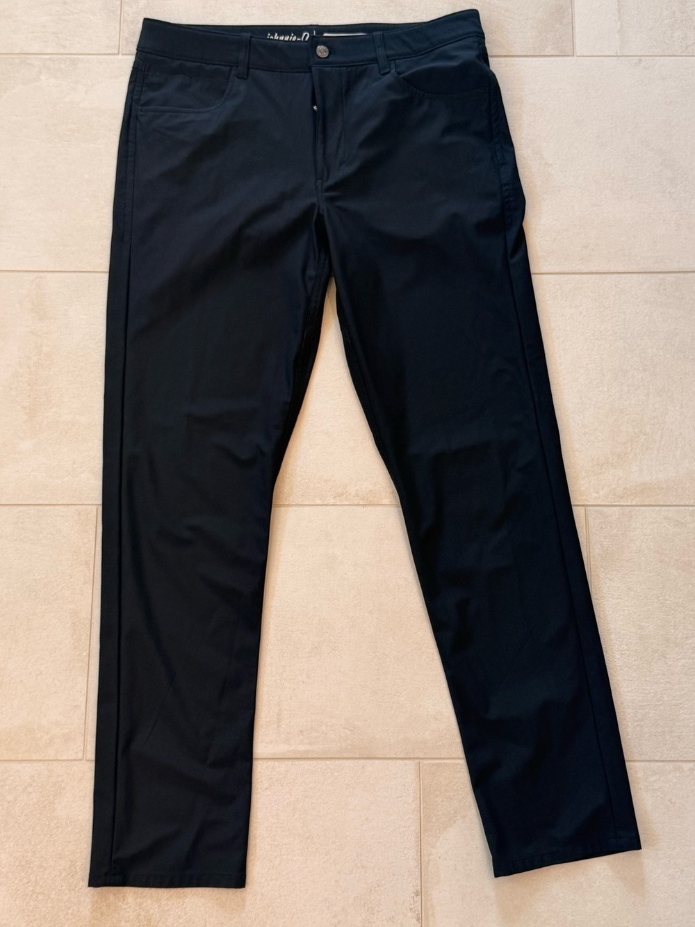 Johnnie-O Pants Mens 35x32  Black Cross  Prep-Formance Performance pants